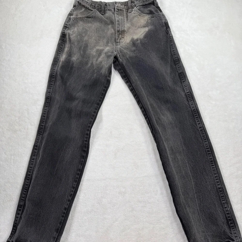 Rustler Mens Regular Fit Straight Leg Jeans Faded Black 87619CB 32x34 Distressed